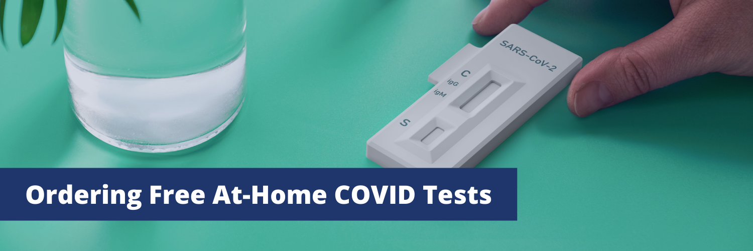 Picture of COVID test and the text 